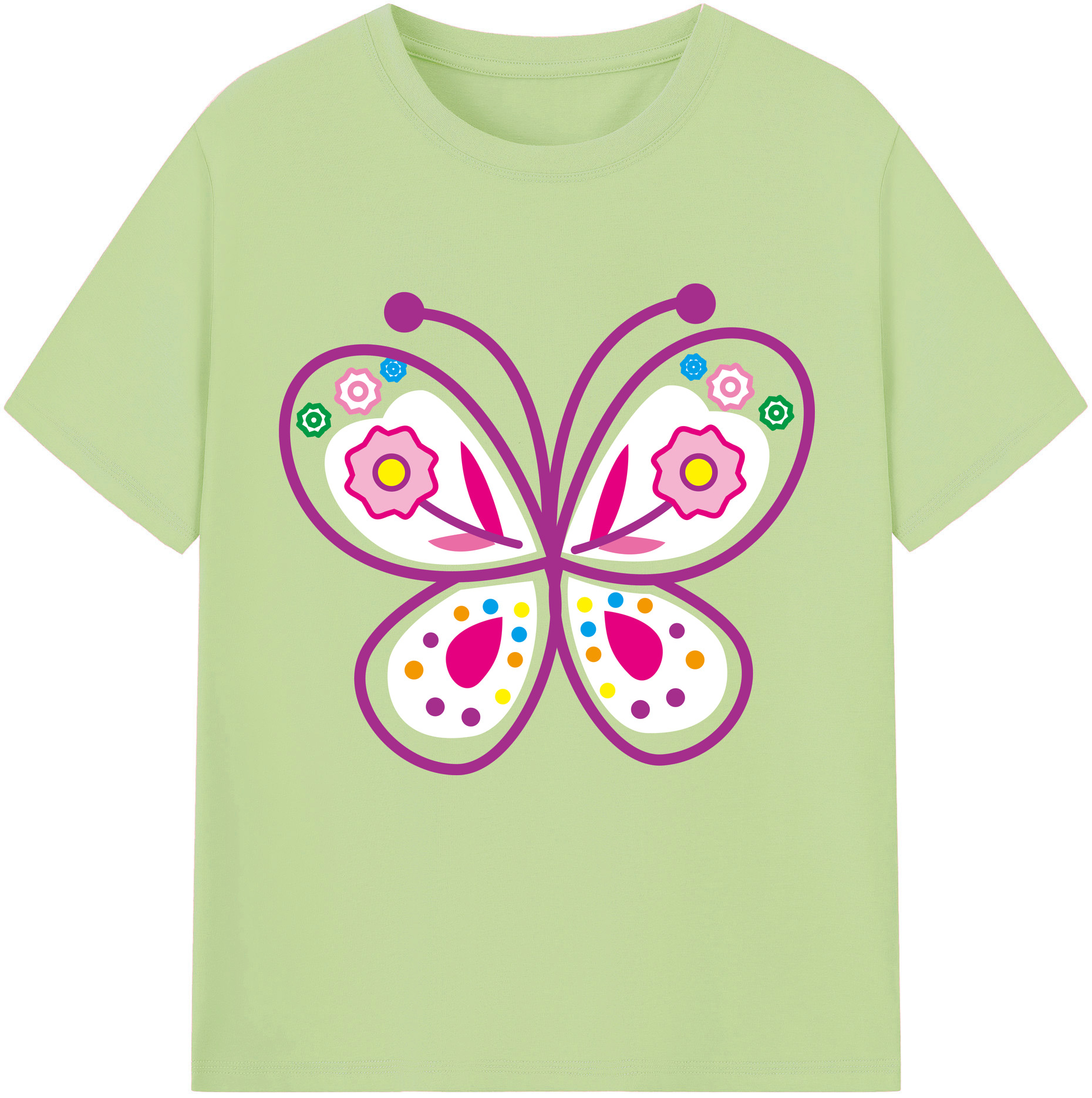 （画像用） Hello Kitty ハローキティ 綿100％半袖Tシャツ（フロントプリント）